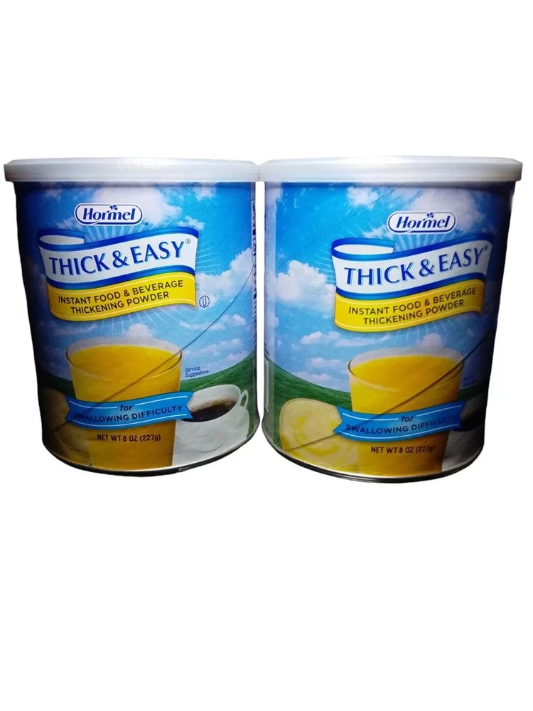 2 pack Hormel THICK & EASY INSTANT Food & Beverage Thickening Powder 8oz 08/2027