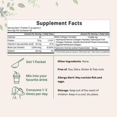Micro Ingredients Hydrolyzed Multi Collagen (I,II,III,V,X) , Unflavored