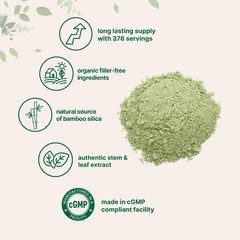 Micro Ingredients Organic Bamboo Extract Powder 8Oz 378 Servings Bamboo Plant
