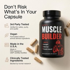 Muscle Builder Supplement 150 Capsules Anabolic Growth Strength Energy UNALTERED