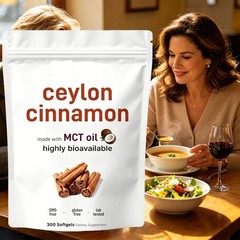 Ceylon Cinnamon 7,200Mg Equivalent | 300 Softgels Including MCT Oil | Highly Bio