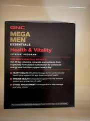 GNC Mega Men Health & Vitality Sexual Performance Daily 30 Packs VITAPAK