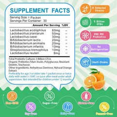 ZEBORA Kids Probiotic & Prebiotics Powder Age 3+ Support Children’s Digestive…