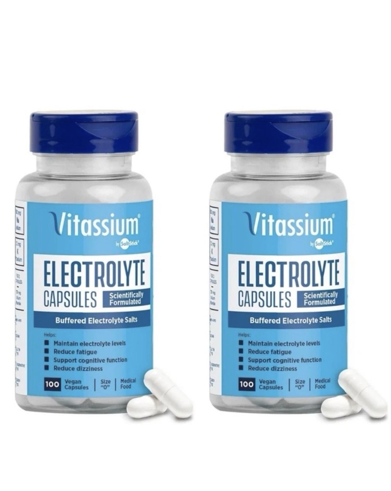 Vitassium SaltStick Electrolyte Capsules 100 Count Lot Of 2 New Sealed Exp 05/27