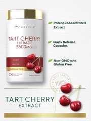Carlyle Tart Cherry Extract Capsules | 200 Count | 200 (Pack of 1)