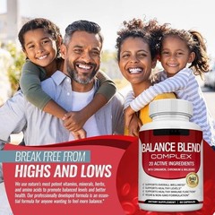 1~2x Magnesium 8 in 1 Complex 1000mg & Blood Sugar Blend Supplement Combo