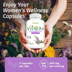 Vitex 650 mg 120 Capsules Support Menopausal Symptoms Fertility Hormone Balance