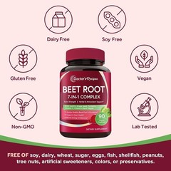 Beet Root Capsules, Beet Root Extract with Grape Seed, CoQ10, Turmeric, Black…