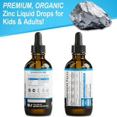 Zinc Supplements Liquid Drops Organic – Pure Organic Ionic Liquid Zinc Supplemen
