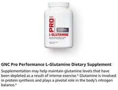 GNC Pro Performance L-GLUTAMINE 1500 mg 90 Capsules (45 Servings) BEST BY 08/26
