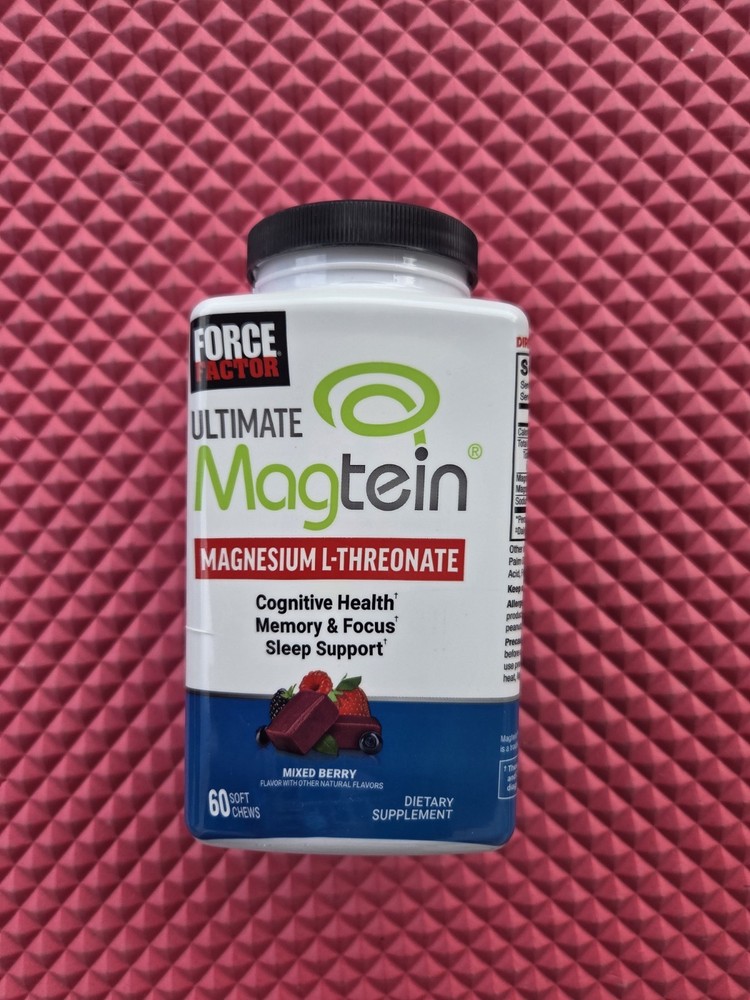 Force Factor Ultimate Magtein Magnesium L-Threonate 60 Ct BEST BY 05/2027