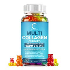 Multi Collagen Peptides Gummies Types I, II, III, V, X – Skin, Hair & Nails