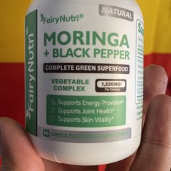 fairy nutri moringa + black pepper green superfood 60 caps exp 10/2028