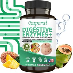 Digestive Enzymes+ 120pcs,Reduce Bloating,Promotes Intestinal & Digestion Health