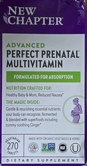 NEW CHAPTER Advanced Perfect Prenatal Multivitamin, 270 Veggie Tablets