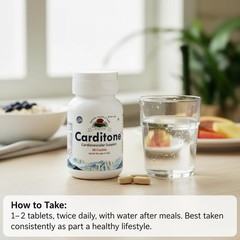 Carditone Ayush Herbs 60 Caplets Herbal Cardiovascular Wellness Supplement