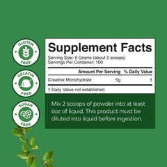 Natures Craft Micronized Creatine Monohydrate Powder 500g Pure Muscle Growth