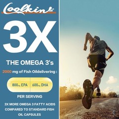 Omega 3 Fish Oil Capsules 2000mg-EPA & DHA-Highest Potency,Brain & Joint Support