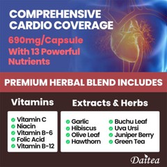 Premium Blood Pressure Support Supplement Promote Heart Health 120 Capsules US