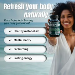 Extra Strength Green Tea 20:1 Extract, 6000 mg Strength, 140 Vegan Capsules