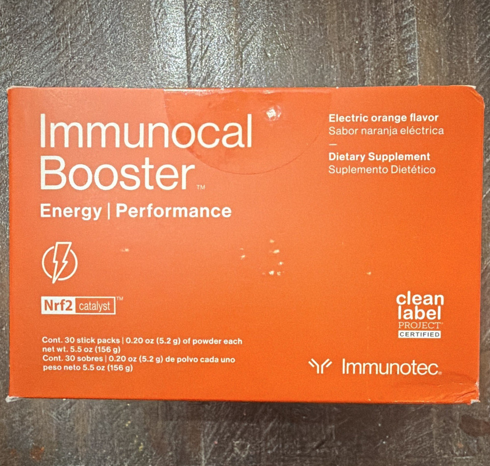 Immunocal Booster Energy & Performance Powder, Electric Orange, 30 Sticks