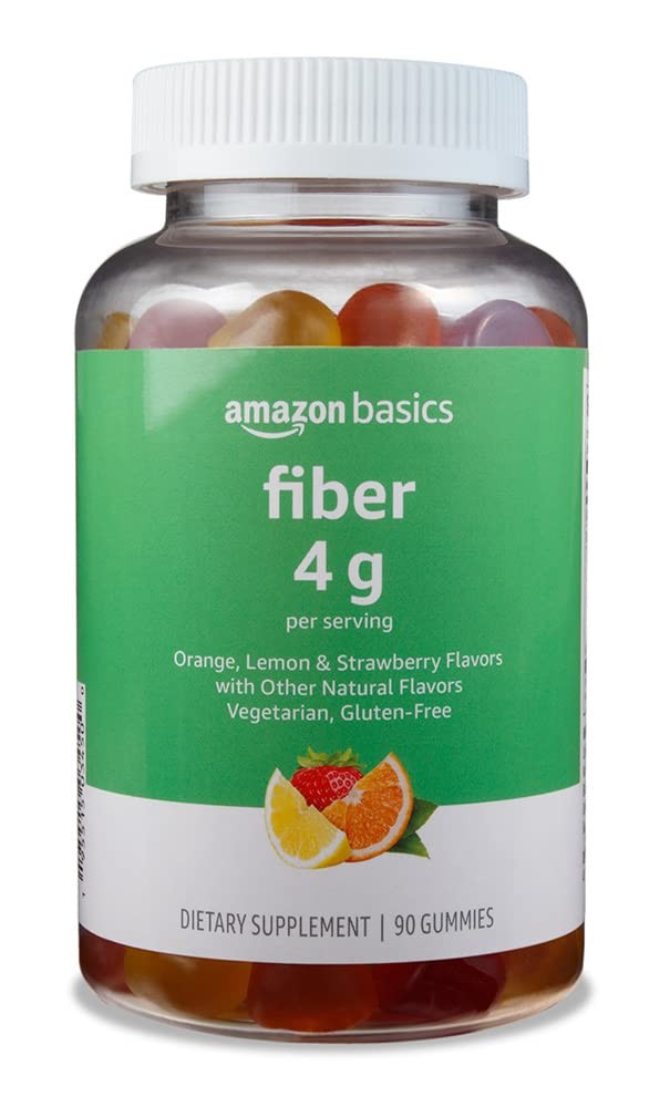 Amazon Basics Soft Fiber Gummies for Digestive Health 90 count (Pack of 1)