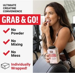 2 pk Force Factor Creatine Chews 5g Monohydrate Muscle Strength 60Ct Exp 12/2027