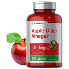 Horbäach Apple Cider Vinegar Capsule Supplement Pills 2400mg | 150 Total Count