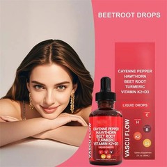 Enhanced Cayenne Pepper Hawthorn Beet Root Turmeric Vitamin K2+D3 Liquid Drops 6