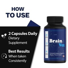 (5 Pack) BrainVex Nootropic All Natural Brain Supplement Brain Vex Capsules