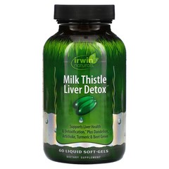 2 X Irwin Naturals, Milk Thistle Liver Detox, 60 Liquid Soft-Gels-worldwide
