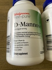 3 COMPARE AZO D-MANNOSE 1500 MG URINARY CLEANSING NO YEAST GLUTEN 120 CAPS EACH