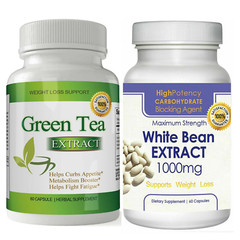 Green Tea Extract Metabolism Support White Kidney Bean Weight Management 60 Caps