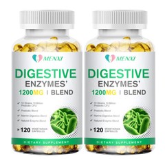 1200MG Digestive Enzymes Multi Enzymes Complex 240 Capsules with Probiotics CFU
