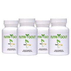 4 Bottles NutriGout Uric Acid Lowering and Gout Supplement from GoutandYou.com