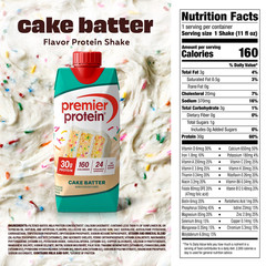 Premier Protein Shake, Cake Batter Delight, 30g Protein, 11 fl oz, 12 Ct