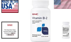 GNC 100mg Vitamin B2 Tablets – Science-Backed Metabolism Support, 100 Servings