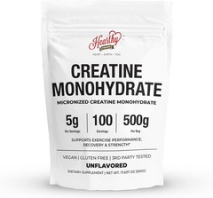 HEARTHY FOODS Creatine Monohydrate Micronized Powder 500G – 100 Servings, 5000mg