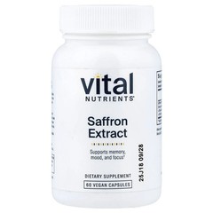 2 X Vital Nutrients, Saffron Extract, 60 Vegan Capsules (15 mg per Capsule)