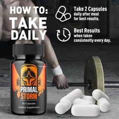 (1 Pack) Primal Storm Advanced Male Support Supplement PrimalStorm 60 Capsules