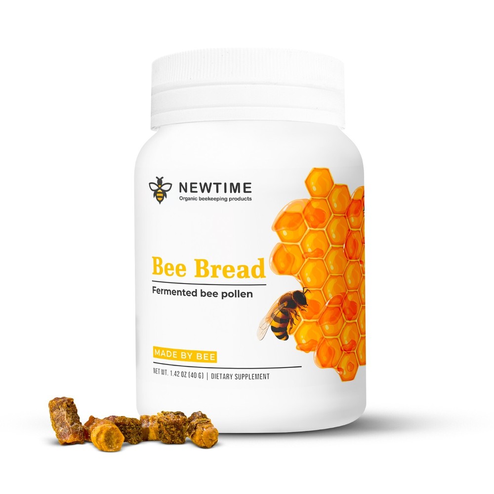 Bee Bread Pastilles Perga Pure Fermented Pollen Organic Supplement 1.42oz/40g