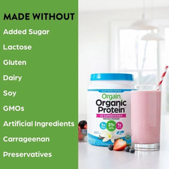Orgain Organic Plant-Based Protein Powder Vanilla Bean Exp 11/29/2026