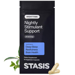 Stasis Nighttime Stimulant Support Supplement For Adults Magnesium Bisglycinate