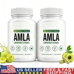 2x Alevia Organic Amla Capsules 1000mg Indian Gooseberry Antioxidant Supplement