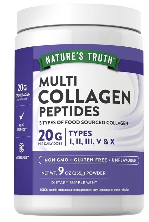 NATURES TRUTH MULTI COLLAGEN PEPTIDES 9 OZ POWDER 5 TYPES GLUTEN FREE EXP. 11/28