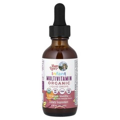 Organic Infant Multivitamin Liquid Drops, 6 – 12 Months, Orange Vanilla, 2 fl oz