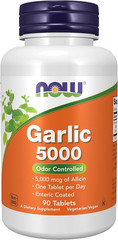 Supplements, Garlic 5,000 (Allium Sativum), Enteric Coated, Odor Controlled, 90