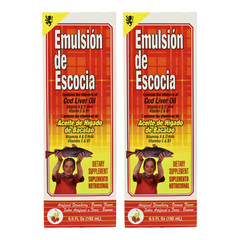 Emulsion De Escocia Cod Liver Oil [PACK OF 2] – Strawberry Flavor 6.5 fl oz each
