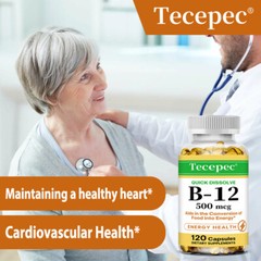 Vitamin B12 Nutritional Supplements Maintaining Nervous System 120 Softgels