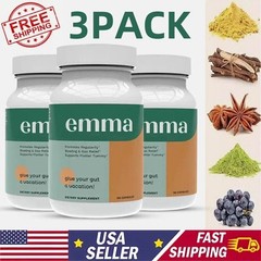 Relief 3 Emma PACKS Bloating -180 KONSCIENS Supplement Capsules KETO Gut for
